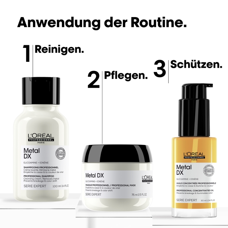 Metal DX Trio Pflegeset Anwendung