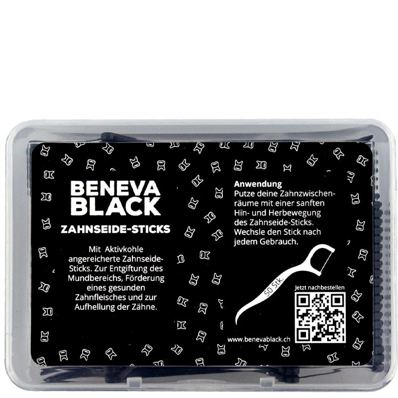 Beneva Black Zahnseide Sticks - 50 Stk.