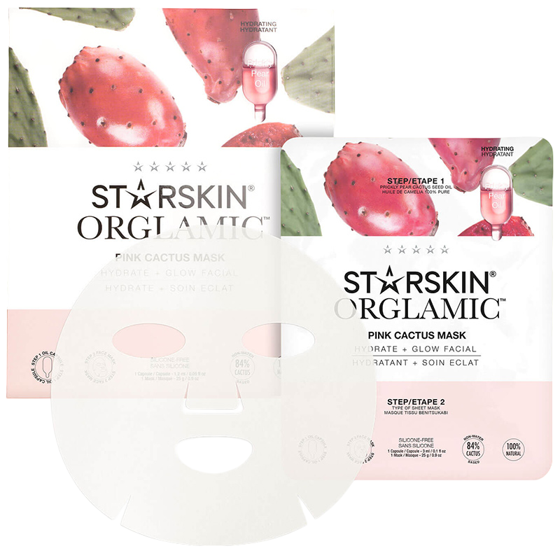 ORGLAMIC Pink Cactus Hydrating & Glow Face Mask