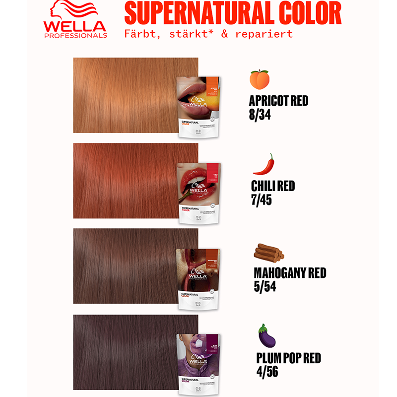 Wella Supernatural Color Haarfarbe 4/56 Plum Pop Red
