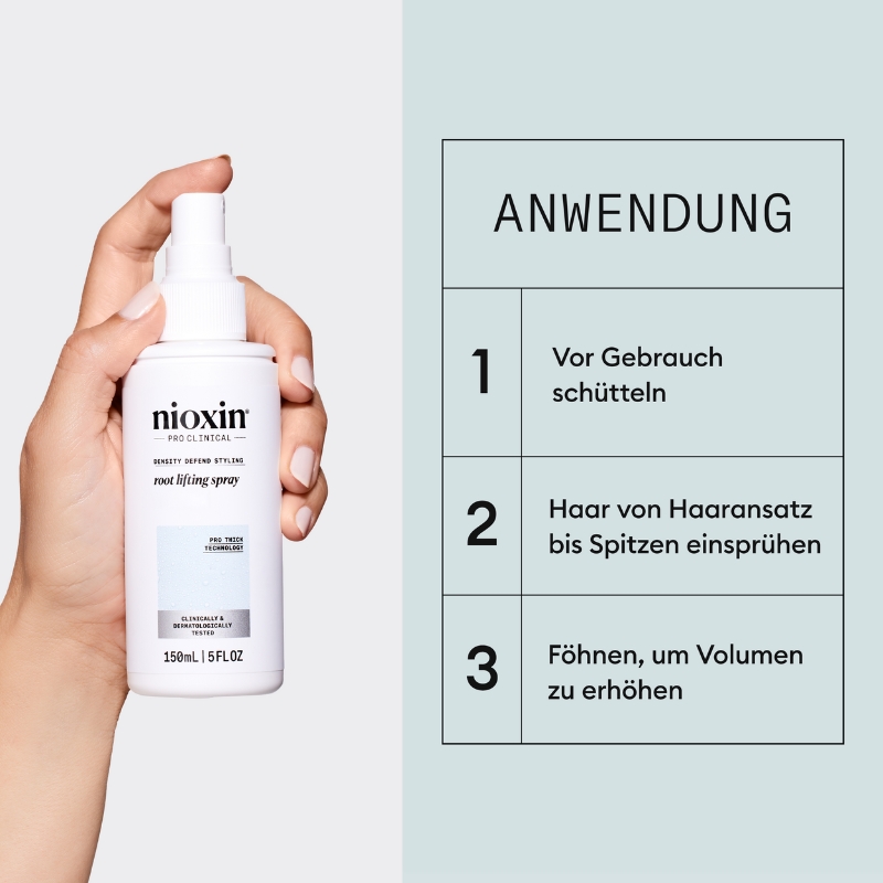 Styling Spray für voller wirkendes Haar