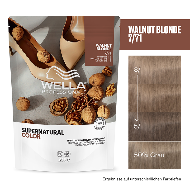 Wella Supernatural Color Haarfarbe 7/71 Walnut Blonde