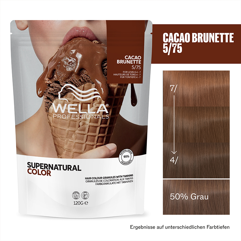 Wella Supernatural Color Haarfarbe 5/75 Cacao Brunette