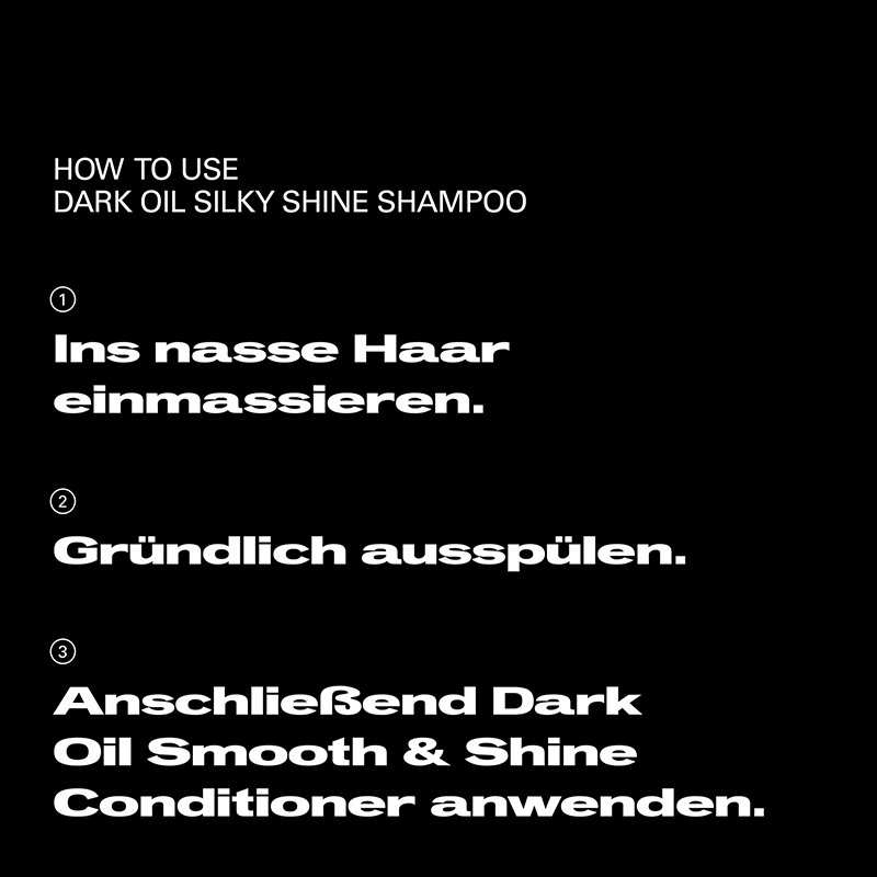 Dark-Oil-Shampoo-Anwendung