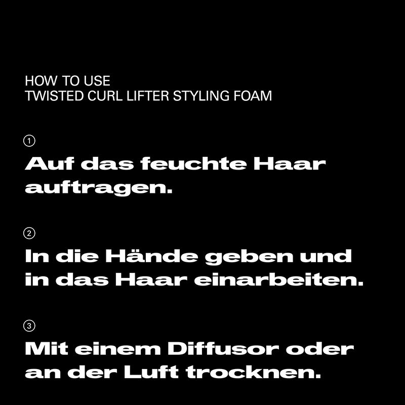 Twisted-Styling-Foam-Anwnedung
