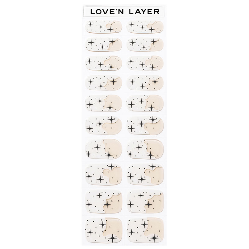 Hand Layers - Night Sky White Nail