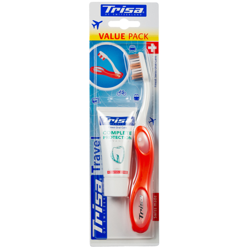 Trisa Travel Zahnbürstenset orange