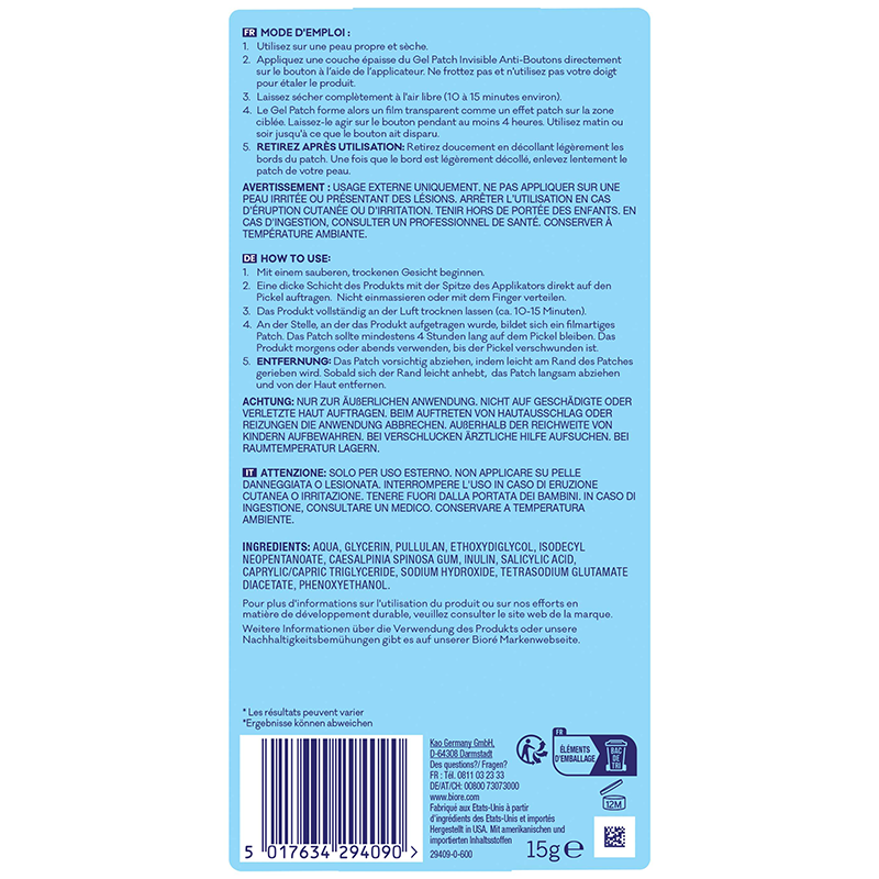 Anti-Pickel Unsichtbares Peel-Off Gel