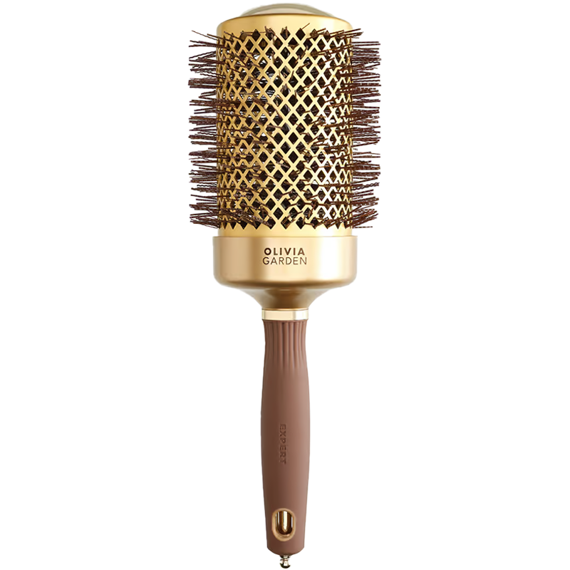 Olivia Garden Expert Blowout Shine Wavy Bristles Gold & Brown - 65mm