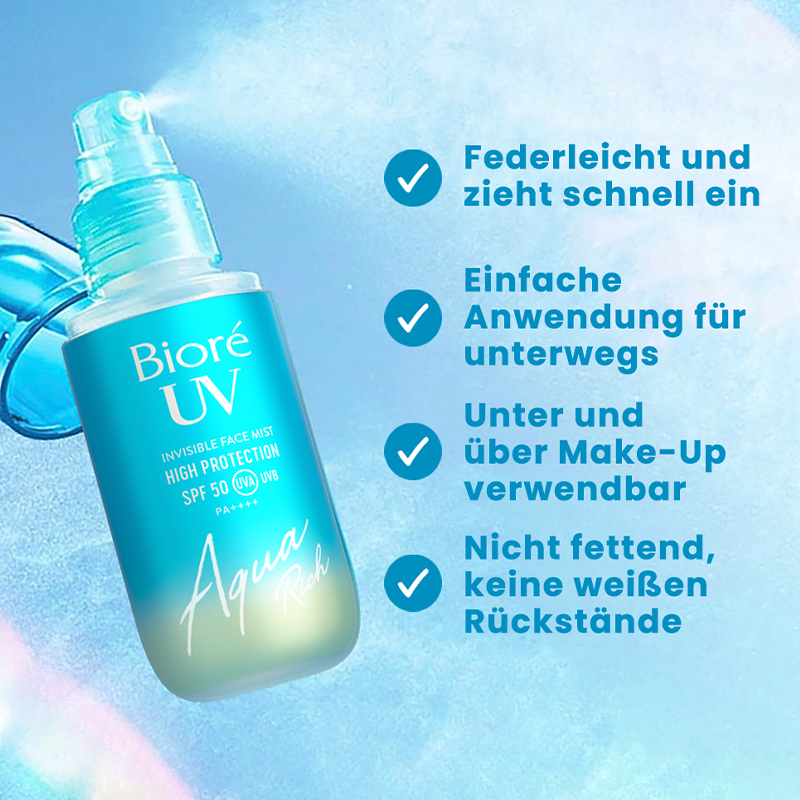 Aqua Rich UV Unsichtbares Gesichtsspray LSF 50