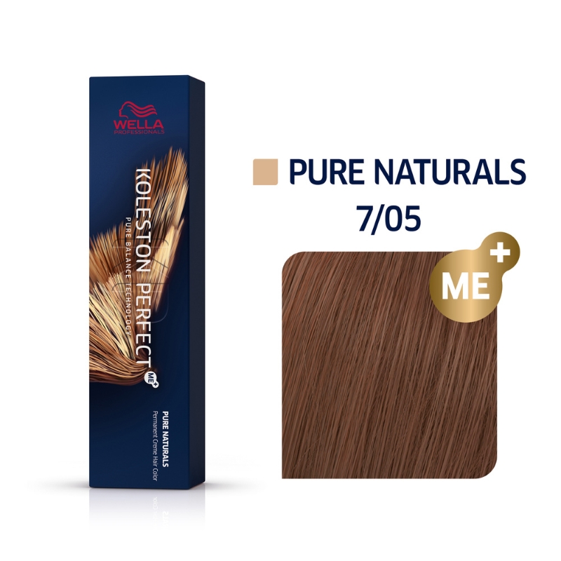 Koleston Pure Naturals 7/05 Mittelblond Natur-Mahagoni - 60ml