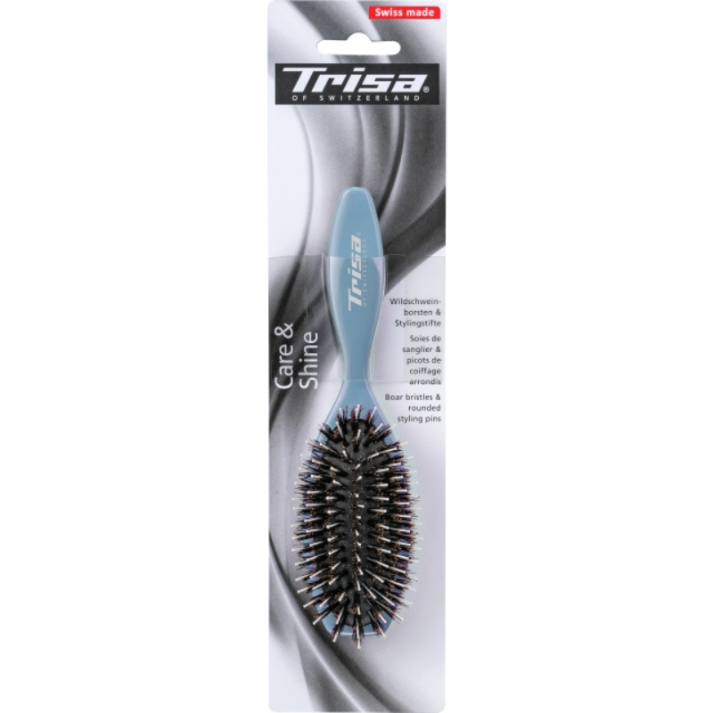 Basic Brushing Small Metallstiften & Wildschweinborsten - blau