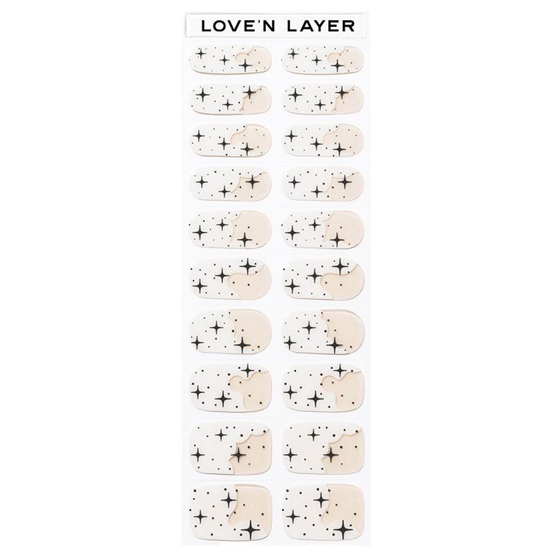 Hand Layers - Night Sky White Nail