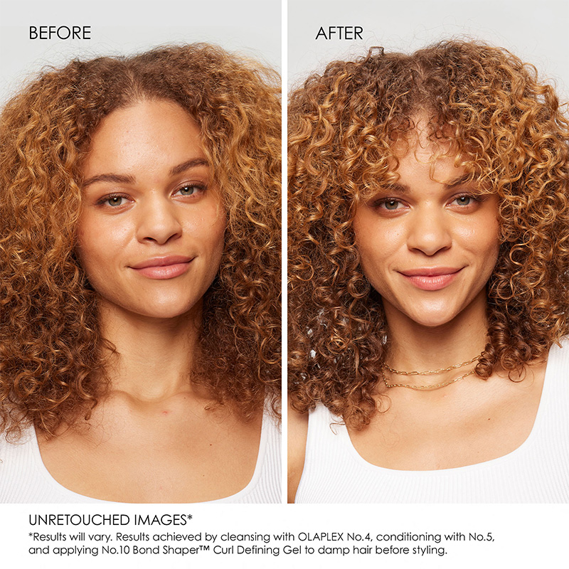 Olaplex No.10 Bond Shaper Curl Defining Gel - Before After