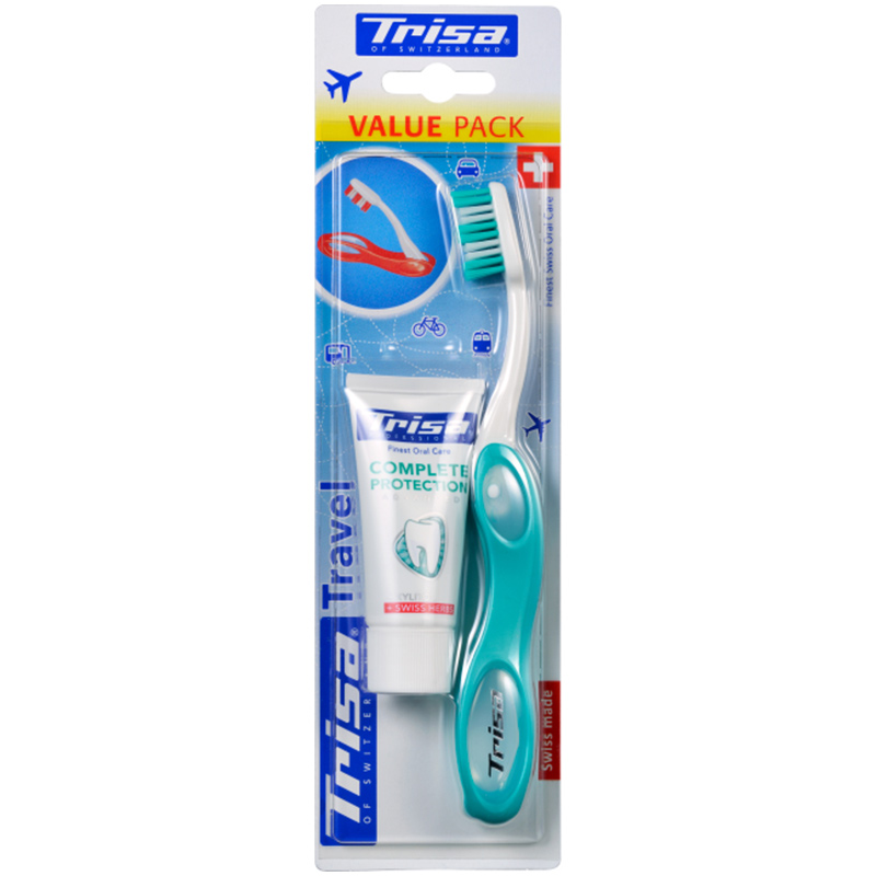Trisa Travel Zahnbürstenset türkis