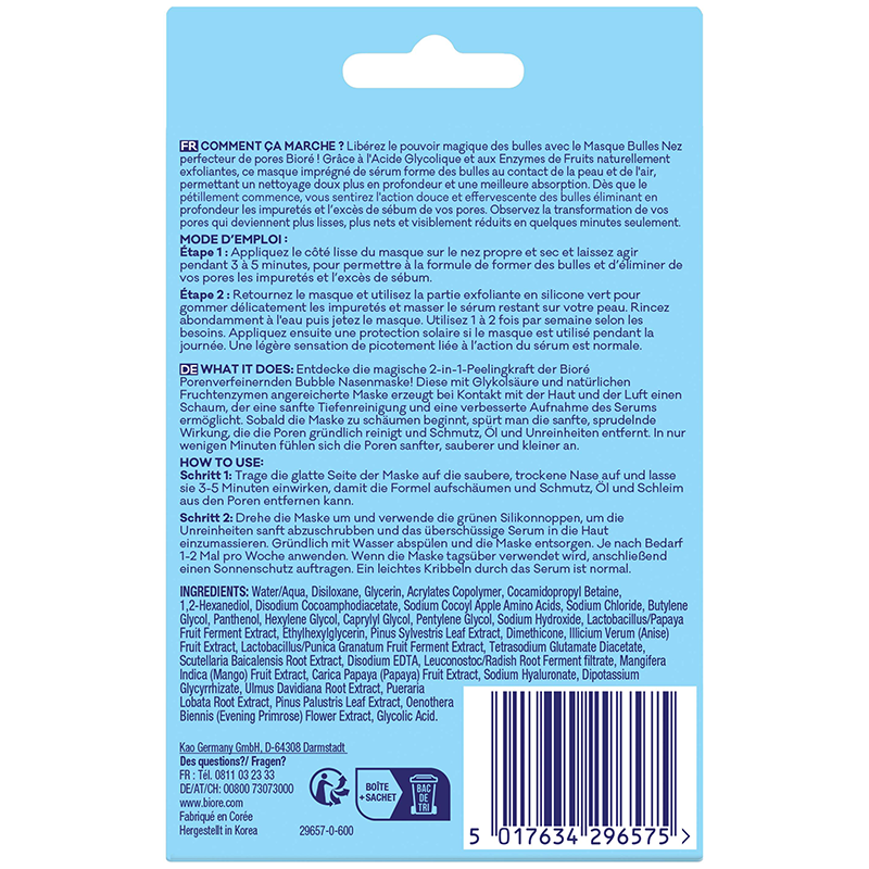 Porenverfeinernde Bubble Nasenmaske