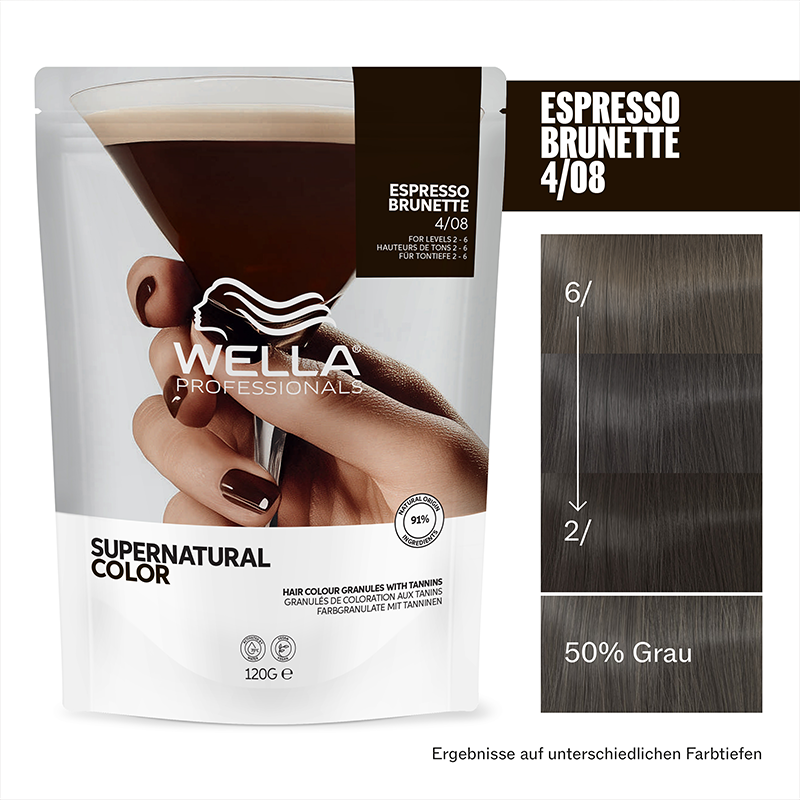 Wella Supernatural Color Haarfarbe 4/08 Espresso Brunette