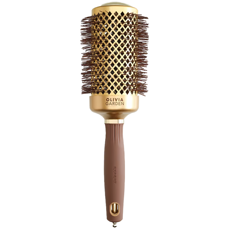 Olivia Garden Expert Blowout Shine Wavy Bristles Gold & Brown - 55mm