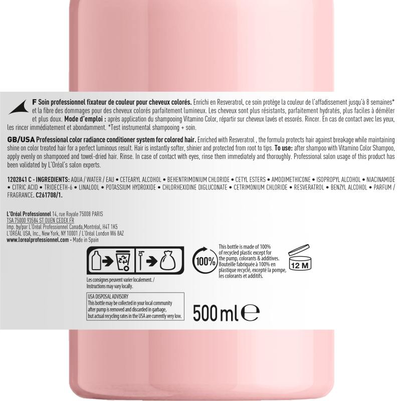 Vitamino Color Resveratrol Conditioner - 500ml