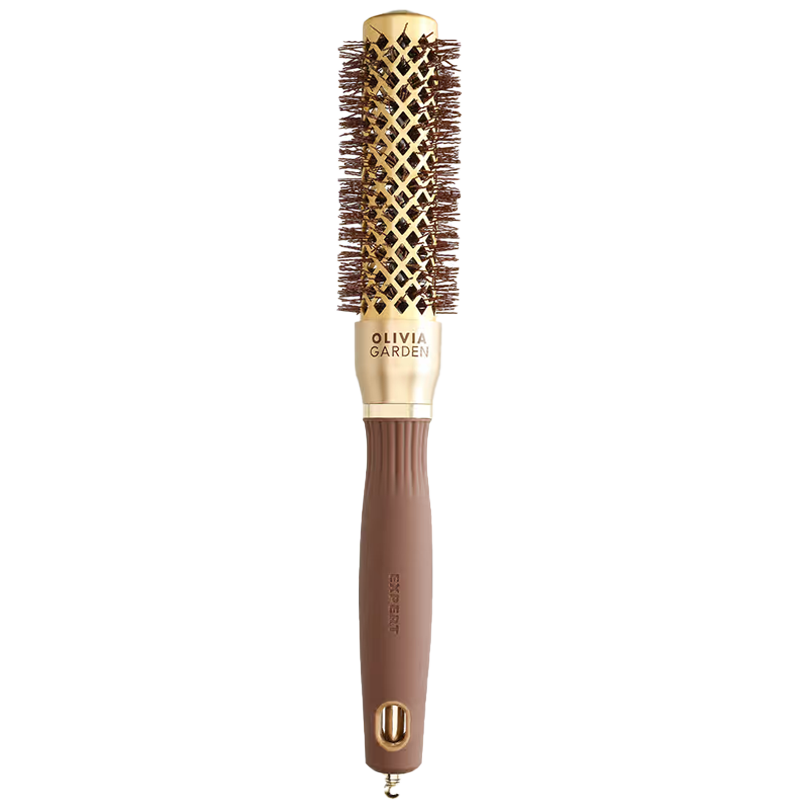 Olivia Garden Expert Blowout Shine Wavy Bristles Gold & Brown - 25mm