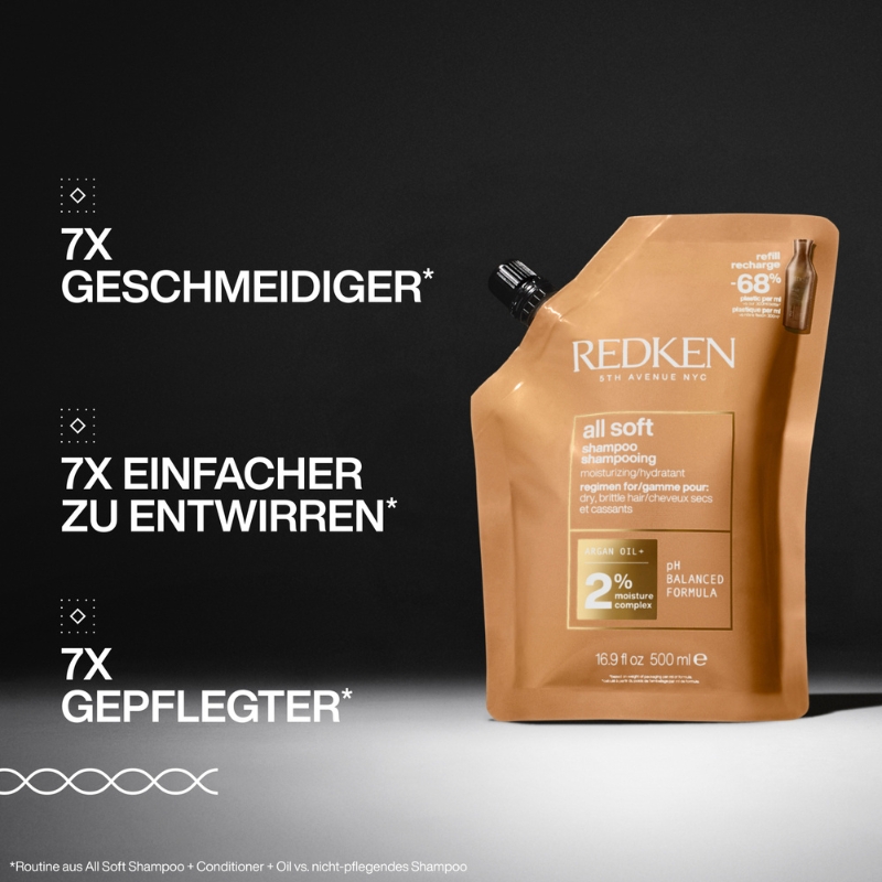 All Soft Shampoo Refill Pouch - 500ml