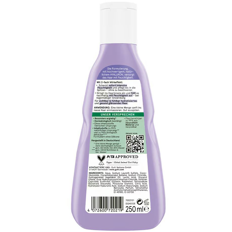 Hyaluron⁺ Pflege Shampoo Inhalt