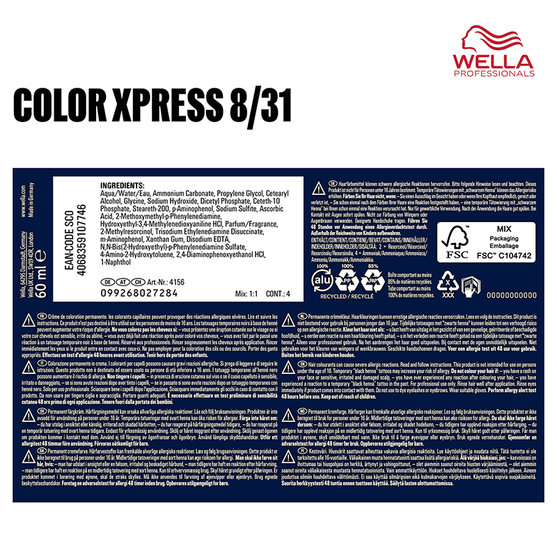 Color Xpress Vegan 8/31 hellblond gold-asch