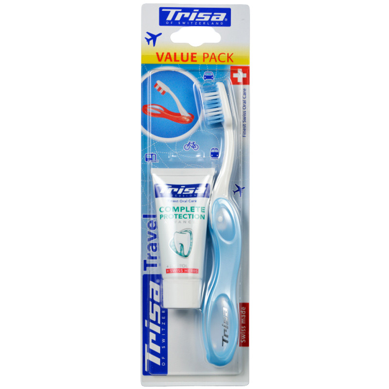 Trisa Travel Zahnbürstenset blau