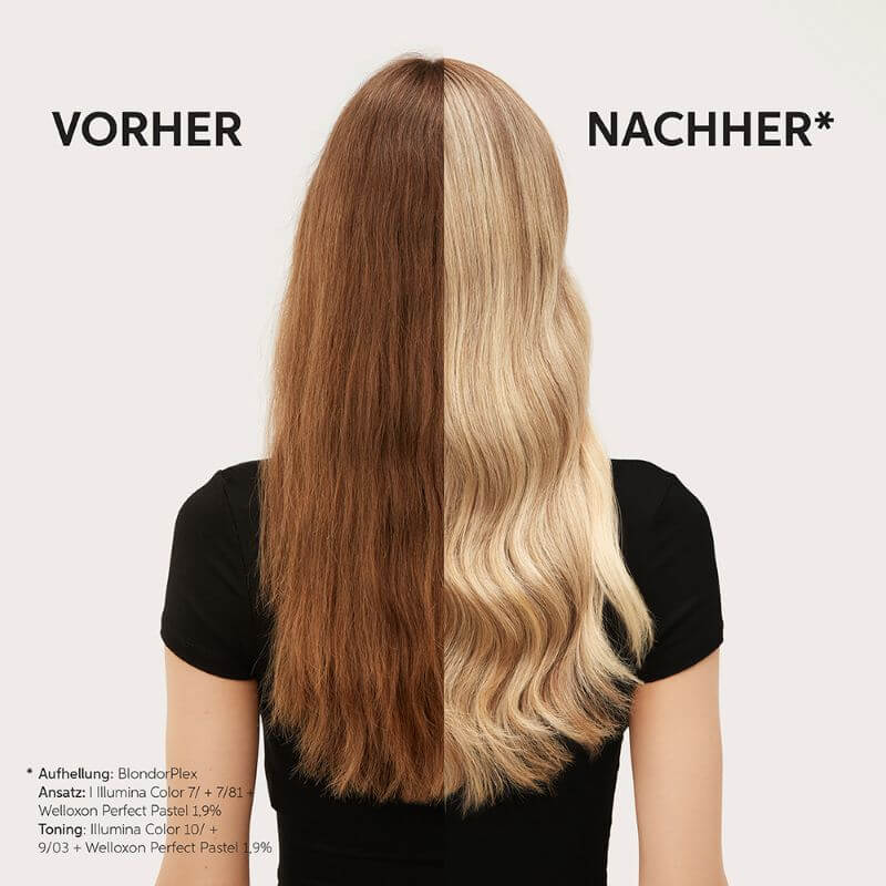 BlondorPlex Powder - 400g vorher nachher