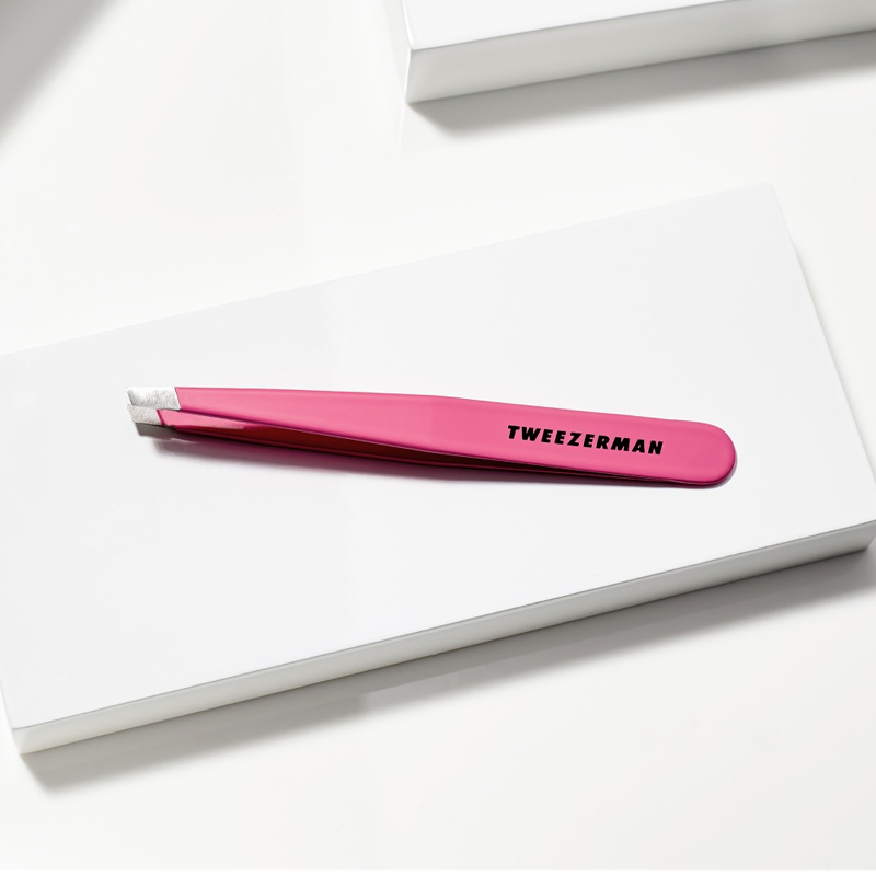 Tweezerman schräge Edelstahlpinzette Pretty in Pink